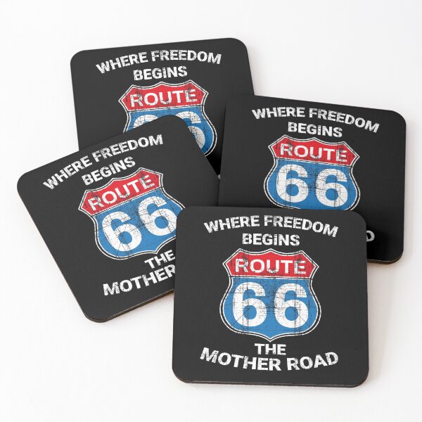 Item preview, Route 66 Where Freedom Beginns - ROUTE 66 - Gift - route 66 sign - route 66 road trip - biker shirt - motorbike - freedom designed and sold by dan2244.