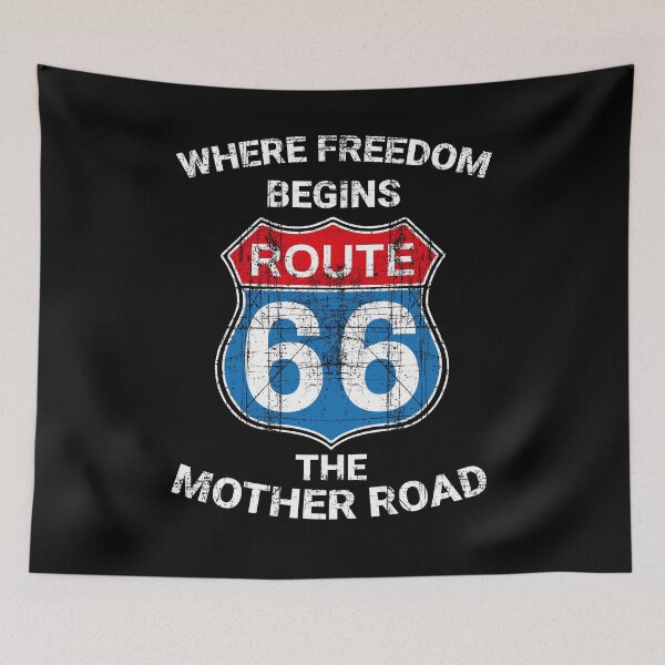 Item preview, Route 66 Where Freedom Beginns - ROUTE 66 - Gift - route 66 sign - route 66 road trip - biker shirt - motorbike - freedom designed and sold by dan2244.