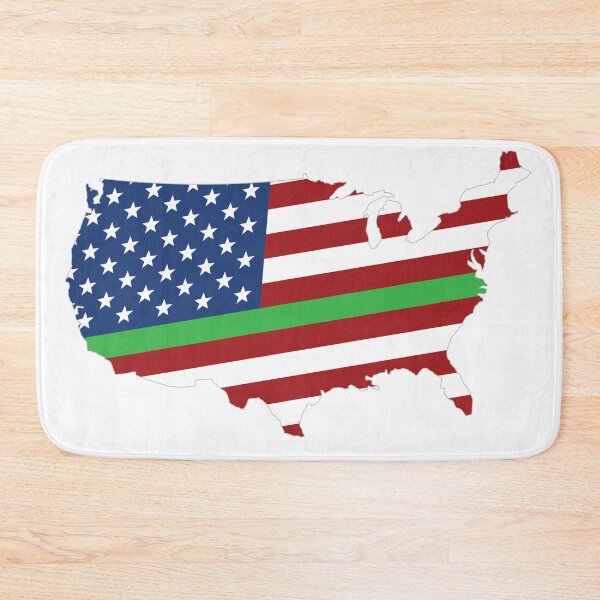 Item preview, USA Map Flag Green Line designed and sold by mattpanta.