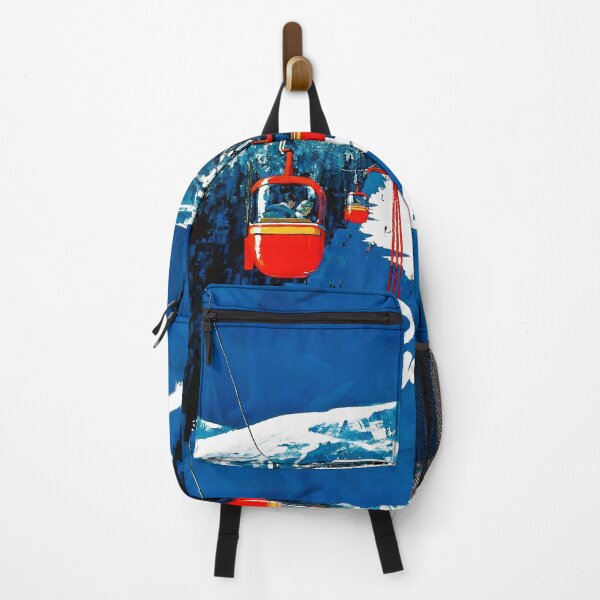 Item preview, Vintage gondola winter travel ski poster designed and sold by Glimmersmith.