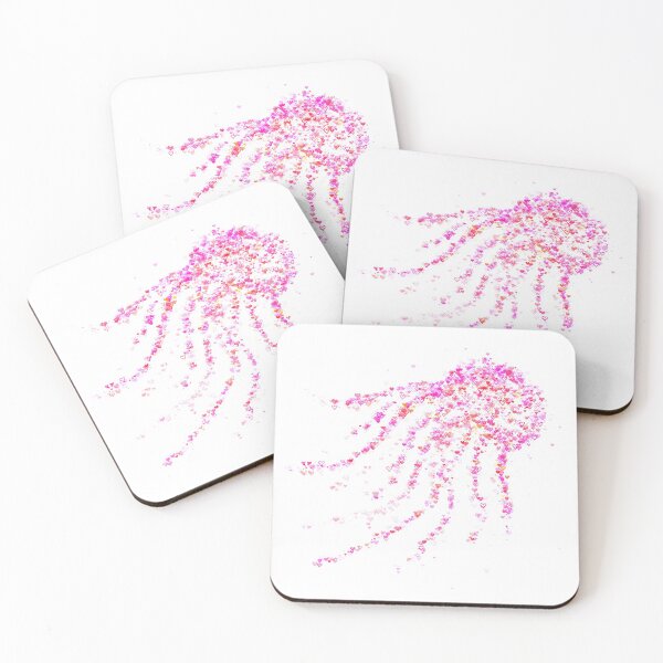 Item preview, pink jelly fish with hearts designed and sold by jroliver.