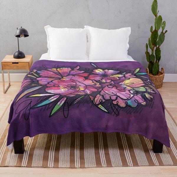 Item preview, Purple flower cloud of happiness :) Hand drawn , marker flowers designed and sold by cueckermannart.