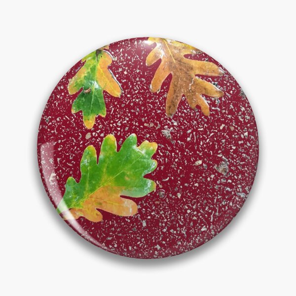 Item preview, Rainy Leaves on Red Terrazzo Background designed and sold by djrunnels.