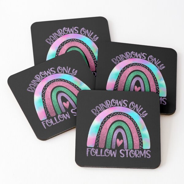 Item preview, Cute LGBT Pride Lesbian Gay Rainbows Only Follow Storms With Glitter Effect designed and sold by UniQueensShop.