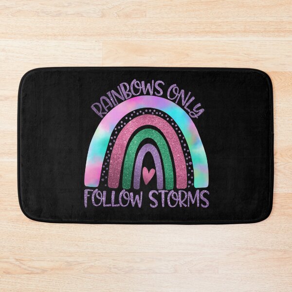 Item preview, Cute LGBT Pride Lesbian Gay Rainbows Only Follow Storms With Glitter Effect designed and sold by UniQueensShop.