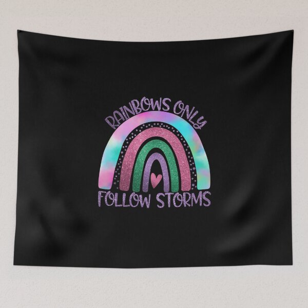 Item preview, Cute LGBT Pride Lesbian Gay Rainbows Only Follow Storms With Glitter Effect designed and sold by UniQueensShop.