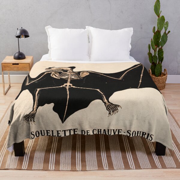Item preview, Vintage French zoological board - Bat skeleton designed and sold by DejaVuStudio.