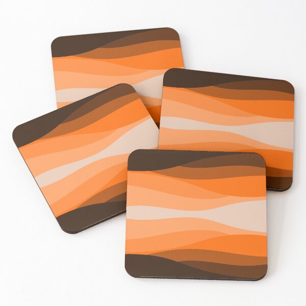 Item preview, Brown orange abstract pattern designed and sold by likebakerdo.