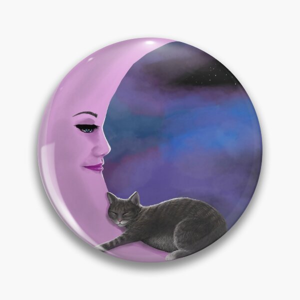 Item preview, Cat 661 Pink Moon designed and sold by artbylucie.