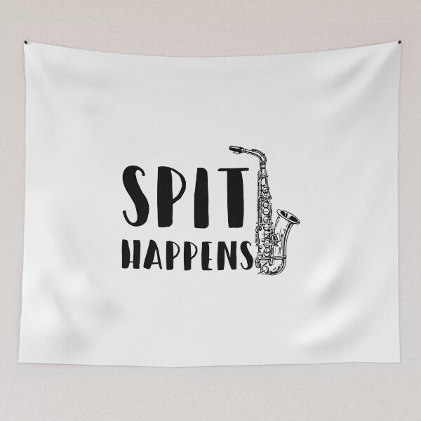 Item preview, Sax Player, Saxophone Humor - Spit Happens designed and sold by EstelleStar.