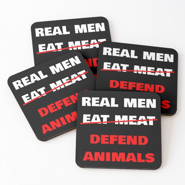 Item preview, Real Men Defend Animals | Vegan designed and sold by EarlessPierre.