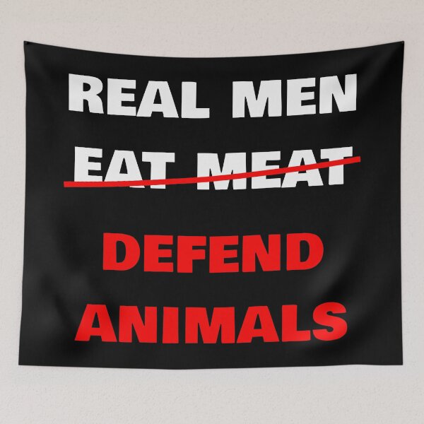 Item preview, Real Men Defend Animals | Vegan designed and sold by EarlessPierre.