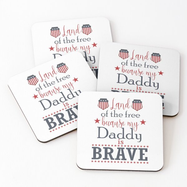 Item preview, Land Of The Free Because My Daddy Is Brave July 4th design designed and sold by tronictees.