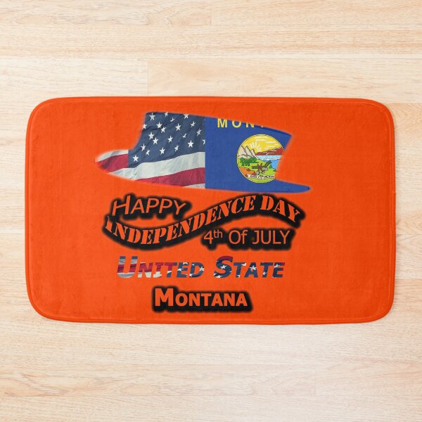 Item preview, Happy 4th Of July Montana State, Happy Independence USA Gift, Design with Flags for each state in the United States. designed and sold by roji-world-shop.