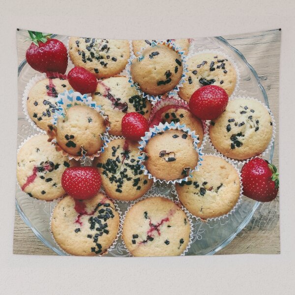 Item preview, Muffins with strawberries designed and sold by AidaArt.