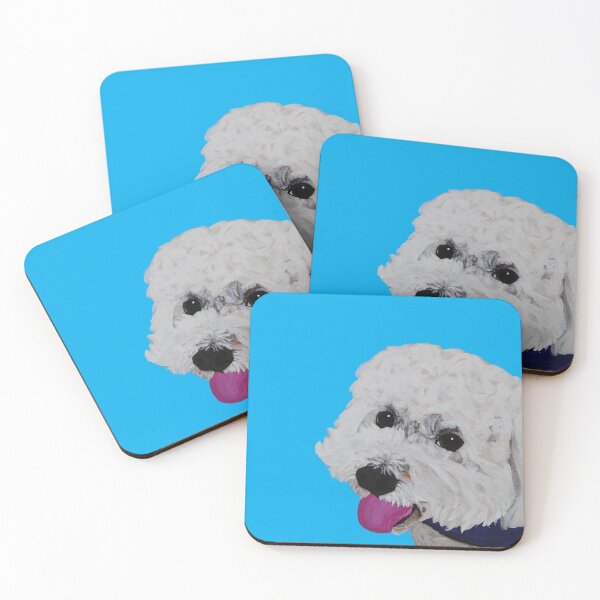 Item preview, Finn the Bichon Frise Bright Blue designed and sold by Amanda A. Anthony.