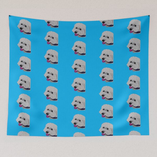 Item preview, Finn the Bichon Frise Bright Blue designed and sold by Amanda A. Anthony.