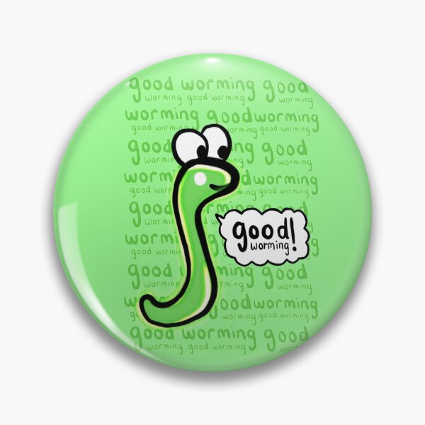 Item preview, 'Good Worming' Green Glow Worm! designed and sold by amyscabgarden.