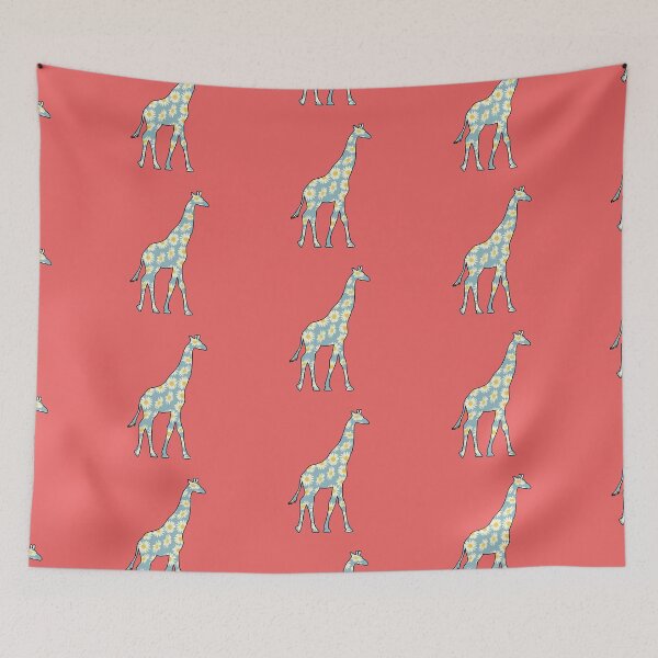 Item preview, Giraffe Floral Flowers Pattern designed and sold by mouaataaz.