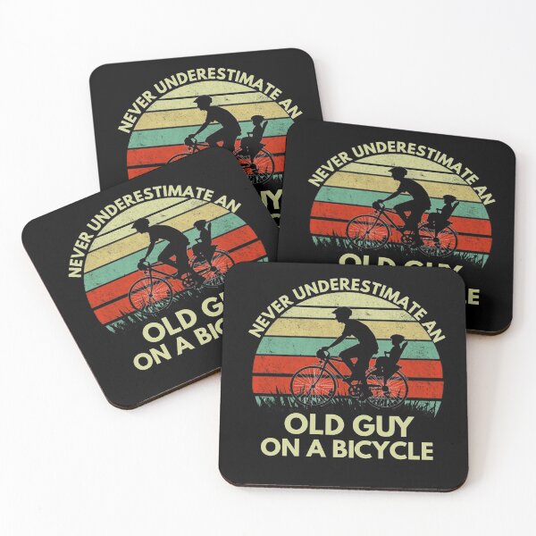 Item preview, Never underestimate an old guy on a bicycle  designed and sold by Wideworld.