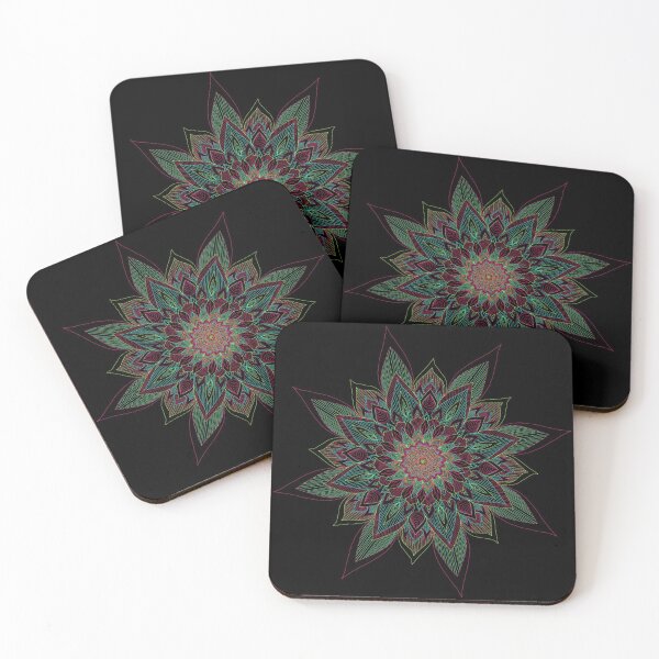 Item preview, Psychedelic mandala designed and sold by rainbowstencil.