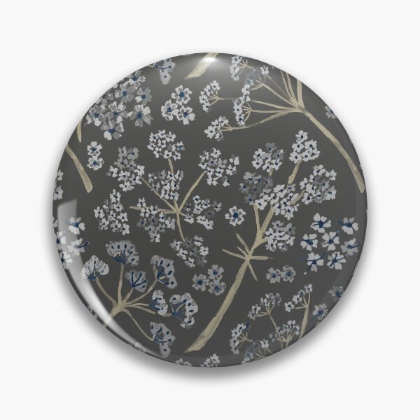 Item preview, Grey Watercolor Stem Caraway Floral Pattern designed and sold by StudioPosies.