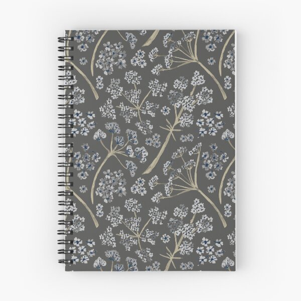 Item preview, Grey Watercolor Stem Caraway Floral Pattern designed and sold by StudioPosies.