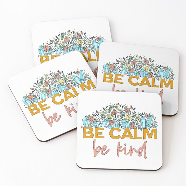 Item preview, Be Calm Be Kind Quote Crystal Floral Illustration designed and sold by famorack.