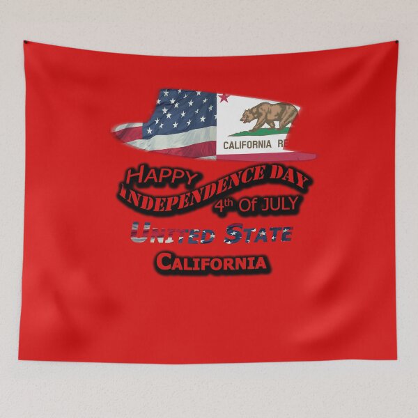 Item preview, Happy 4th Of July California State, Happy Independence USA Gift, Design with Flags for each state in the United States. designed and sold by roji-world-shop.