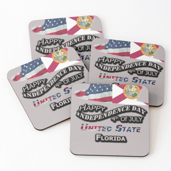 Item preview, Happy 4th Of July Florida State, Happy Independence USA Gift, Design with Flags for each state in the United States. designed and sold by roji-world-shop.