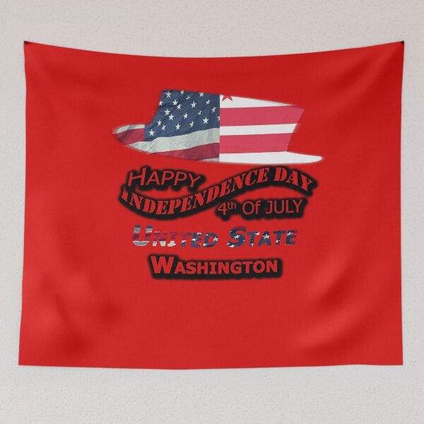 Item preview, Happy 4th Of July Washington State, Happy Independence USA Gift, Design with Flags for each state in the United States. designed and sold by roji-world-shop.