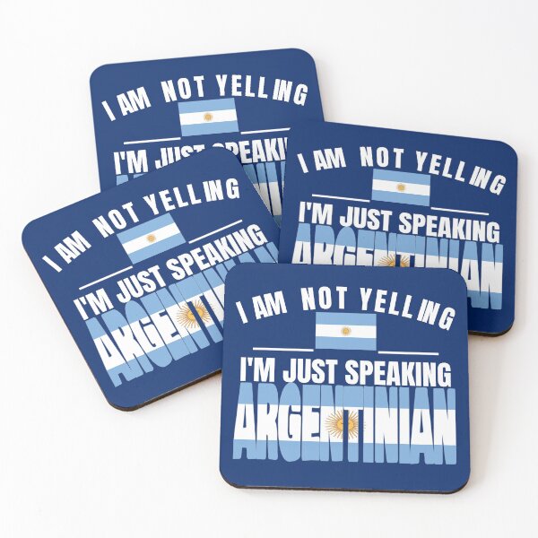 Item preview, I'm Not Yelling I'm Argentinian Flag T Shirt Merch designed and sold by PRINTS2HOT.