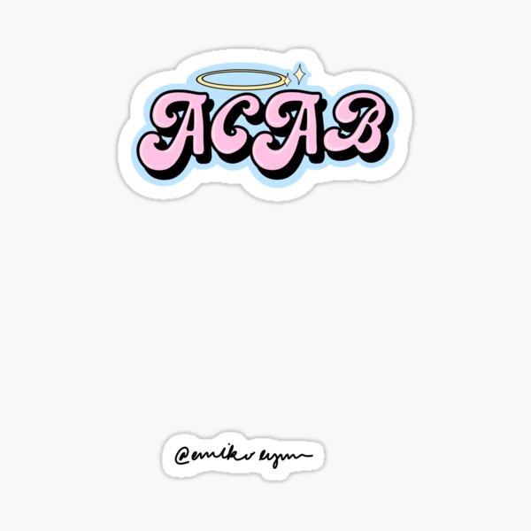 ACAB with lil halo Sticker