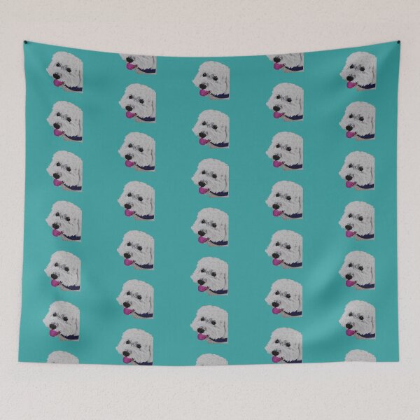 Item preview, Finn the Bichon Frise Seafoam Green designed and sold by Amanda A. Anthony.