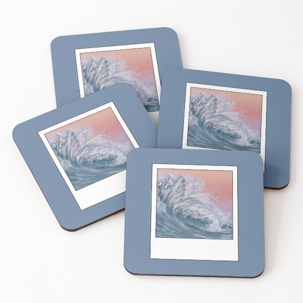 Item preview, Wave with a Peach Coloured Sky in a frame designed and sold by AlmightyClaire.