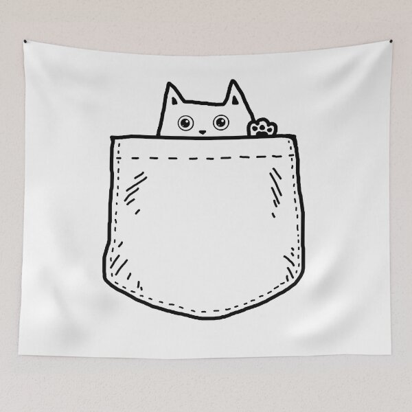 Item preview, Pocket Cat - Black designed and sold by crismk.