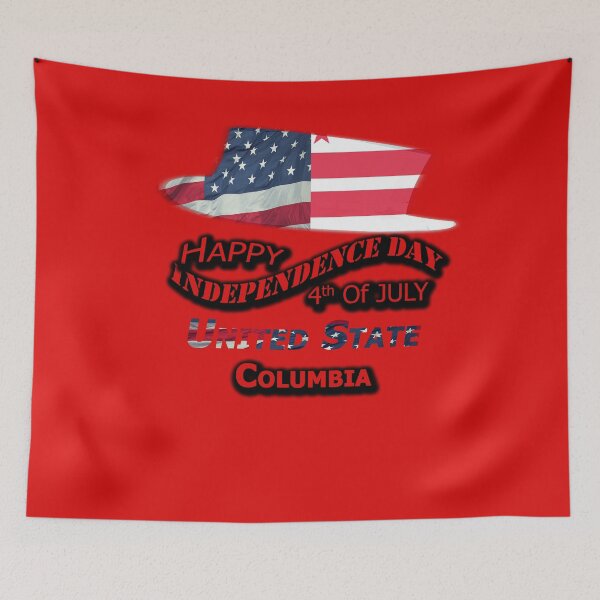 Item preview, Happy 4th Of July Columbia State, Happy Independence USA Gift, Design with Flags for each state in the United States. designed and sold by roji-world-shop.
