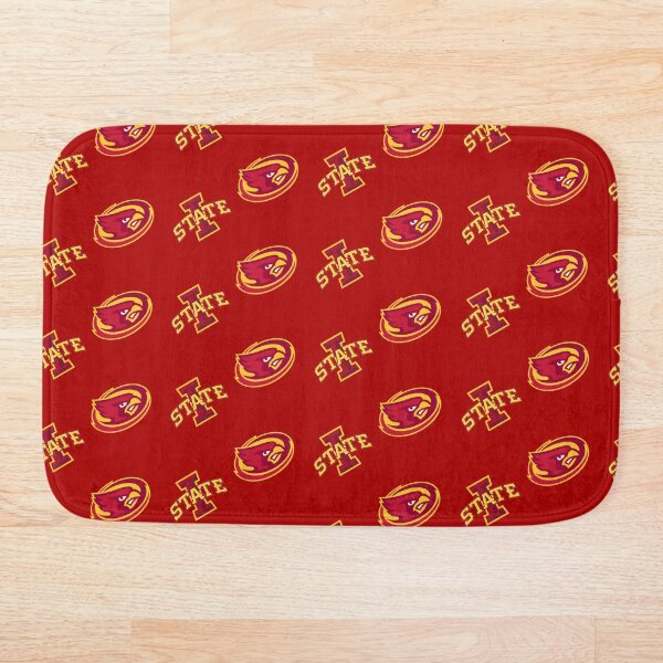 Iowa State Mask Pattern (Red) Bath Mat