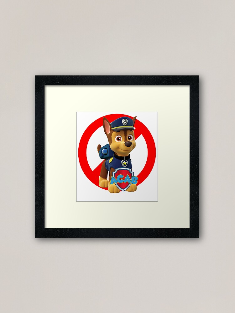 ACAB Paw Patrol Sticker | Framed Art Print