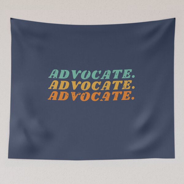 Item preview, 'Advocate' Distressed Graphic Blue designed and sold by Sarah Lopez.