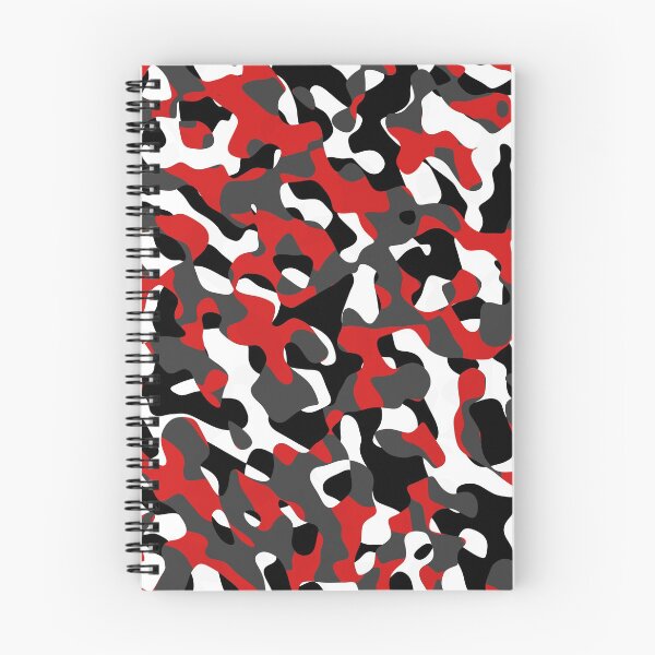 Item preview, Black Red White Grey Camouflage Camo Pattern designed and sold by RootSquare.