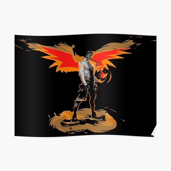 Wings Gaming Posters Redbubble - free rainbow wings in roblox roblox dungeon quest phoenix
