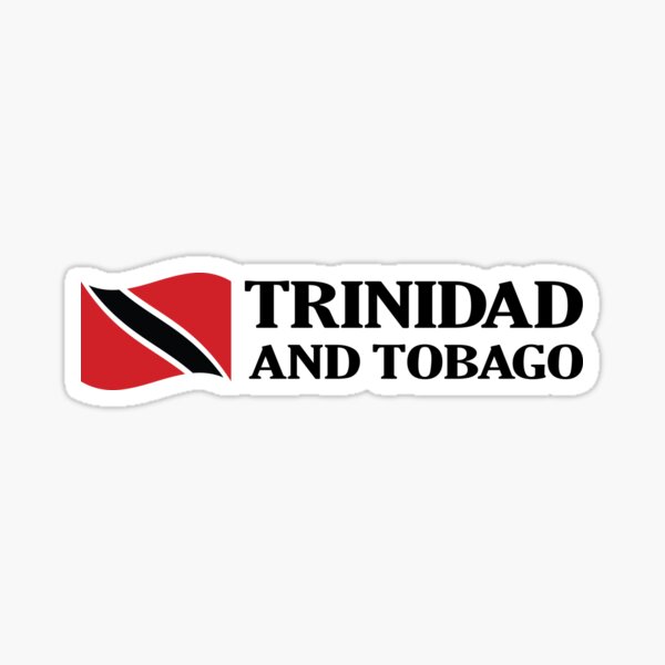 Trinidad And Tobago Waving Flag And Bold Font Sticker For Sale By Identiti Redbubble 9586