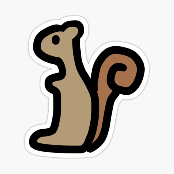 Little Brown Squirrel Sticker