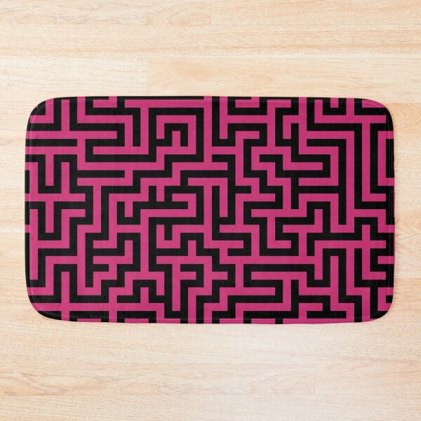 Item preview, Maze Pattern in Pink and Black designed and sold by KeksWorkroom.