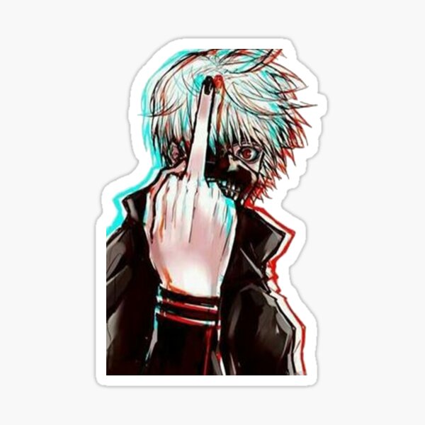 Kaneki Angry - don't care Sticker