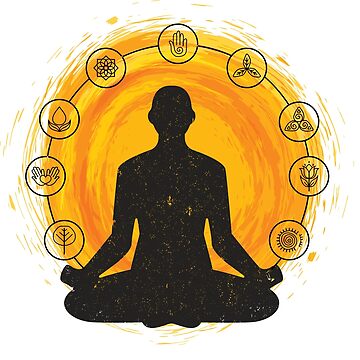 Sun Spiritual Meditation Sticker for Sale by Ninjawhere