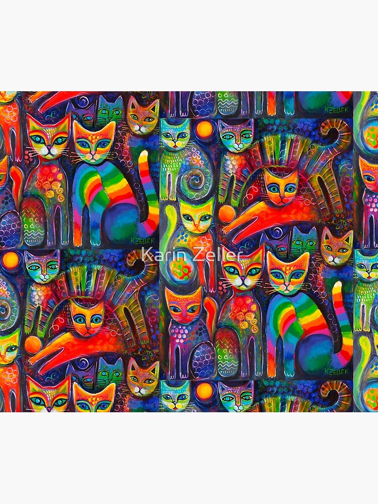 Rainbow cats acrylics by karincharlotte