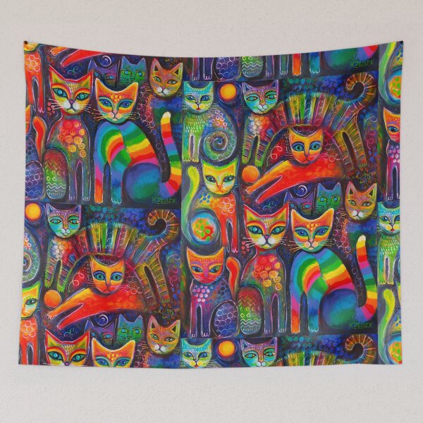 Item preview, Rainbow cats acrylics designed and sold by Karin Zeller.