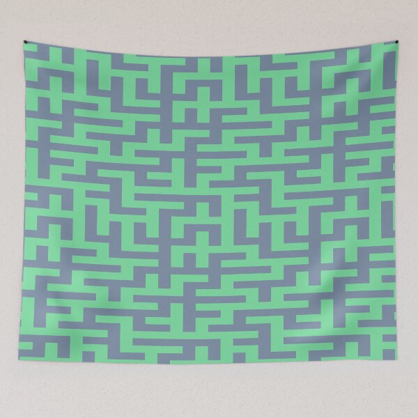 Item preview, Maze in Green and Gray designed and sold by KeksWorkroom.